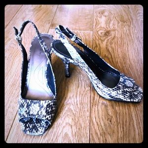 Reptile print 3 inch heels
